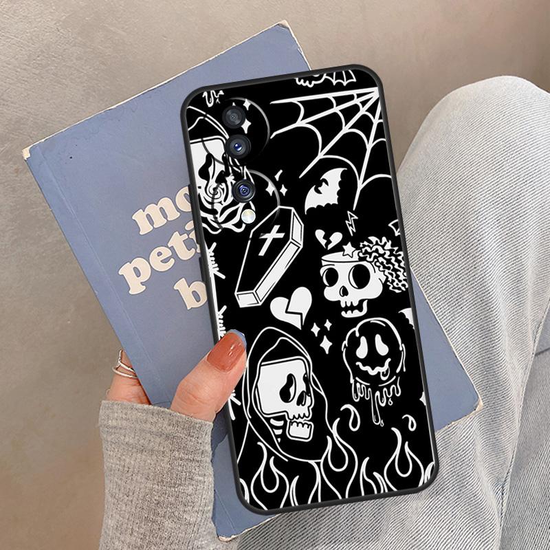 

Y2K Doodle Graffiti Indie Aesthetic Case For Honor Magic 8 5 6 7 Pro Cover For Honor 400 200 Lite 50 70 90 X8a X8b X9a X9b X9c Honor 70