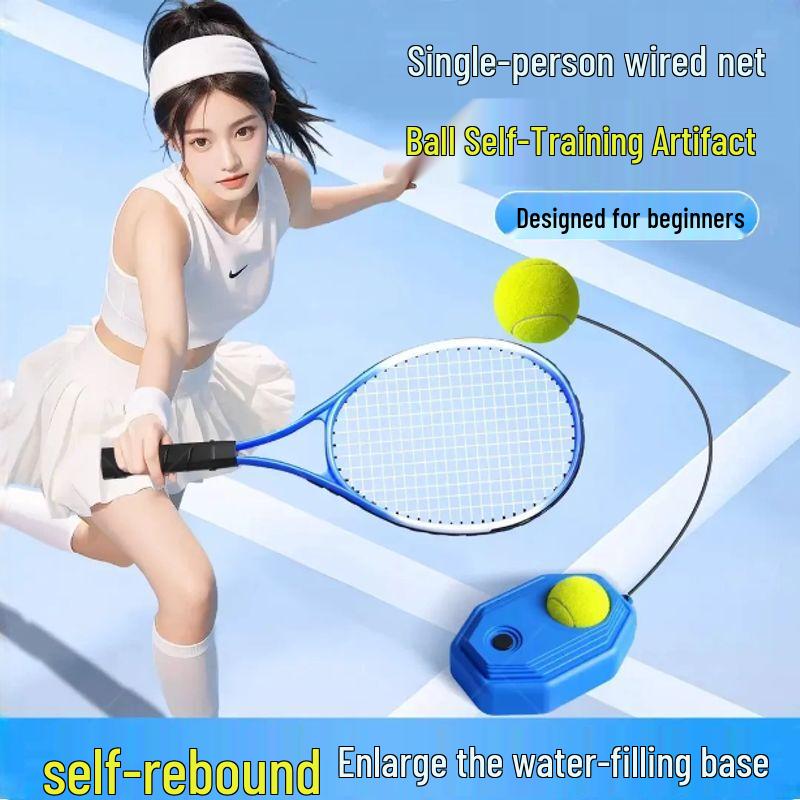 Portable Single-Player Tennis Trainer Set