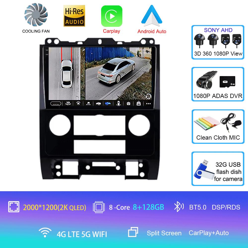 For Ford Escape 2007 2008 2009 2010 2011 2012 Android 14 Auto Multimedia Car Player Radio Navigation GPS Stereo No 2din Carplay