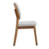 Set of 2 Dining Chairs with Butterfly Backrest, Modern Wood Chairs with Padded Seat, Design Kitchen Chairs for Dining Room Living Room, Without Table