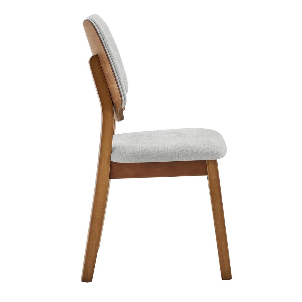 Set of 2 Dining Chairs with Butterfly Backrest, Modern Wood Chairs with Padded Seat, Design Kitchen Chairs for Dining Room Living Room, Without Table