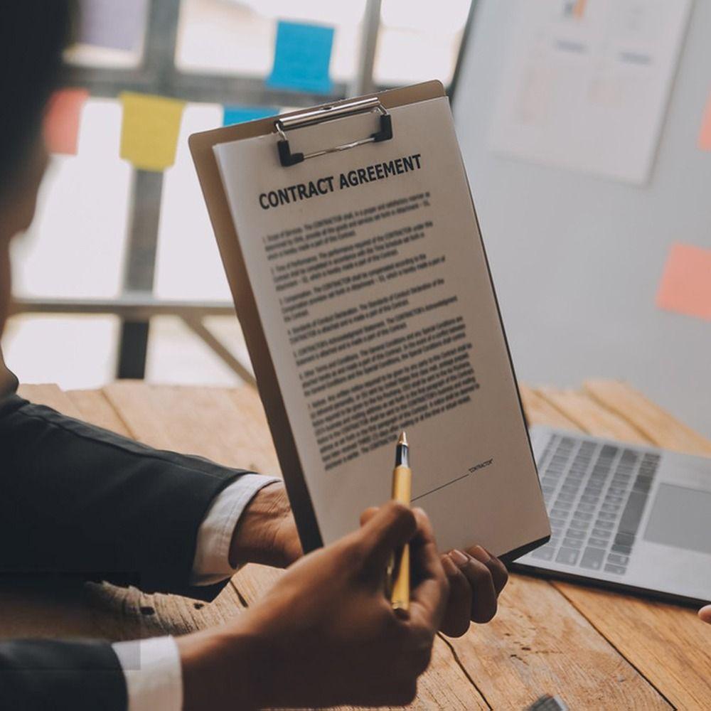 Wood Board Writting Pad Wood Memo Folder Durable Storage Folder  Cafe