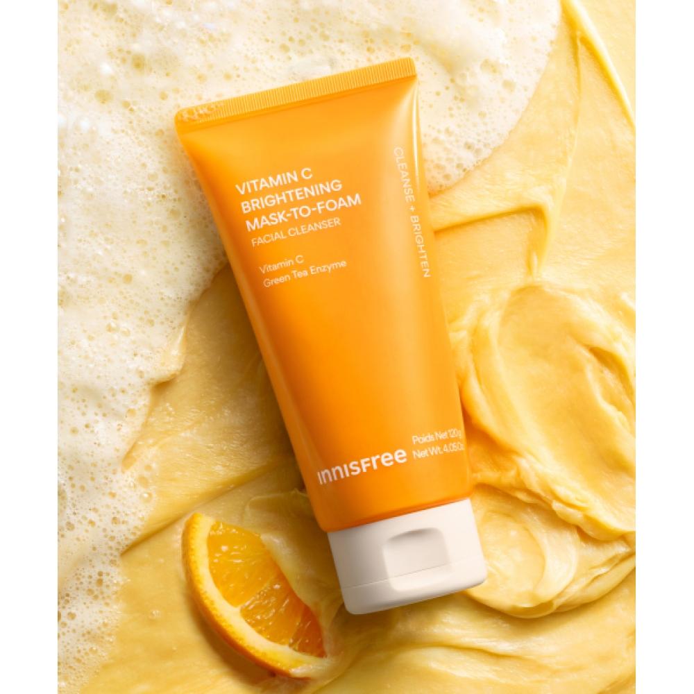 Innisfree Vitamin C Brightening faCt To Foam 120g + 1 gelaTo sCoop