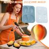 3D Mango Chocolate Mold 4-Cavity Silicone Mousse Mold - Easy Release Mold for Pudding, Jelly, Chocolate ,Cake, DIY Baking Mould