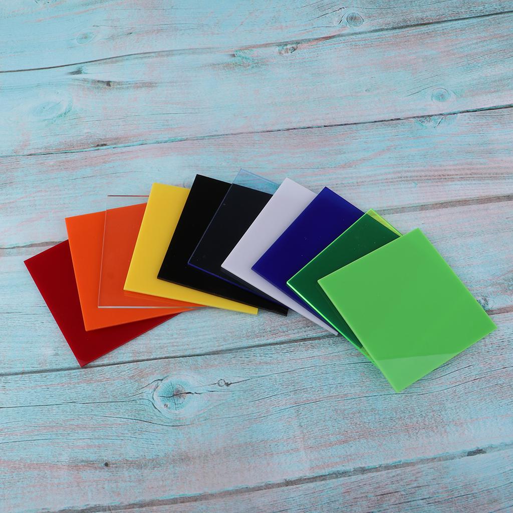 8x8 Pieces Acrylic Boards with Various Color Table Model DIY Materials Home Wall Decoration Supplies