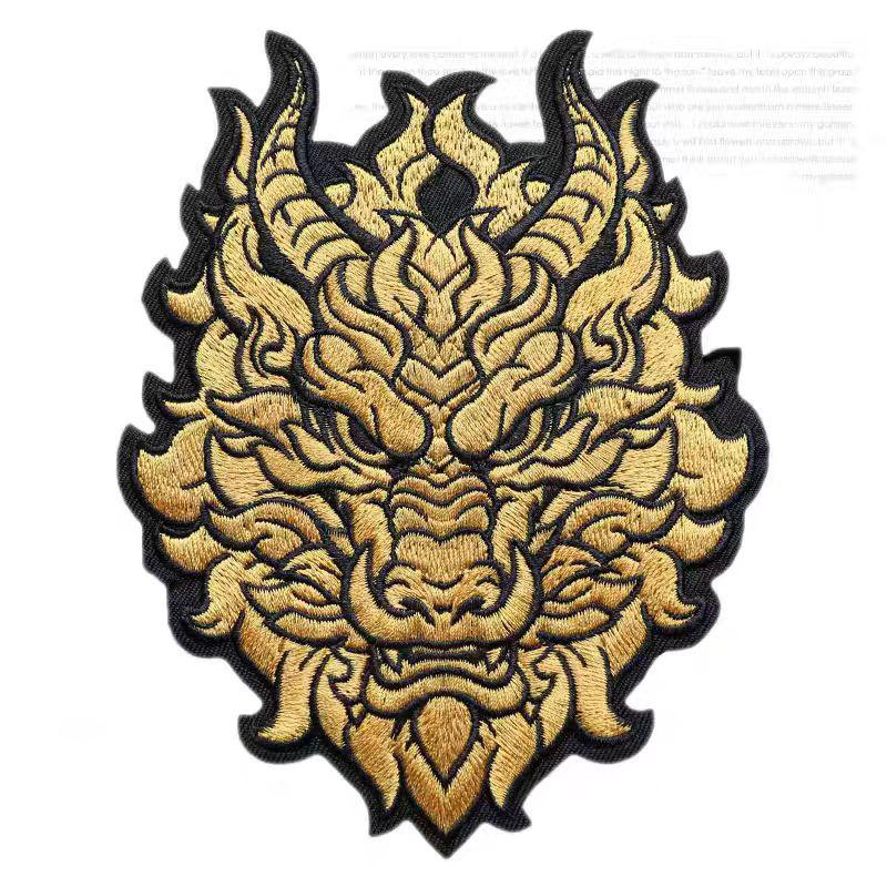 1 szt. Duża głowa smoka Delikatna naszywka z haftem Aplikacja na ubrania DIY Ubrania Naprasowanka Dekoracja Naszywki