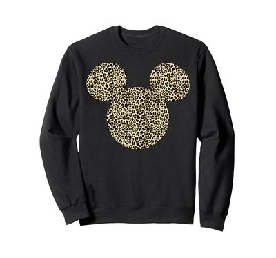 Disney Mickey and Friends Cheetah Print Mickey Ear Poster Sweatshirt