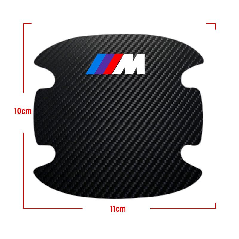 4PCS Car Door Handle Protection Sticker Emblem Car Decoration Styling For BMW M E34 E36 E60 E90 E46 E39 E70 F10 F20 F30 X5 X6 X1 M3 M5 M6 E71 F01 F02