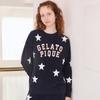 GELATO PIQUE [Unisex] Airy Moco College Star Jacquard Pullover Punt264043