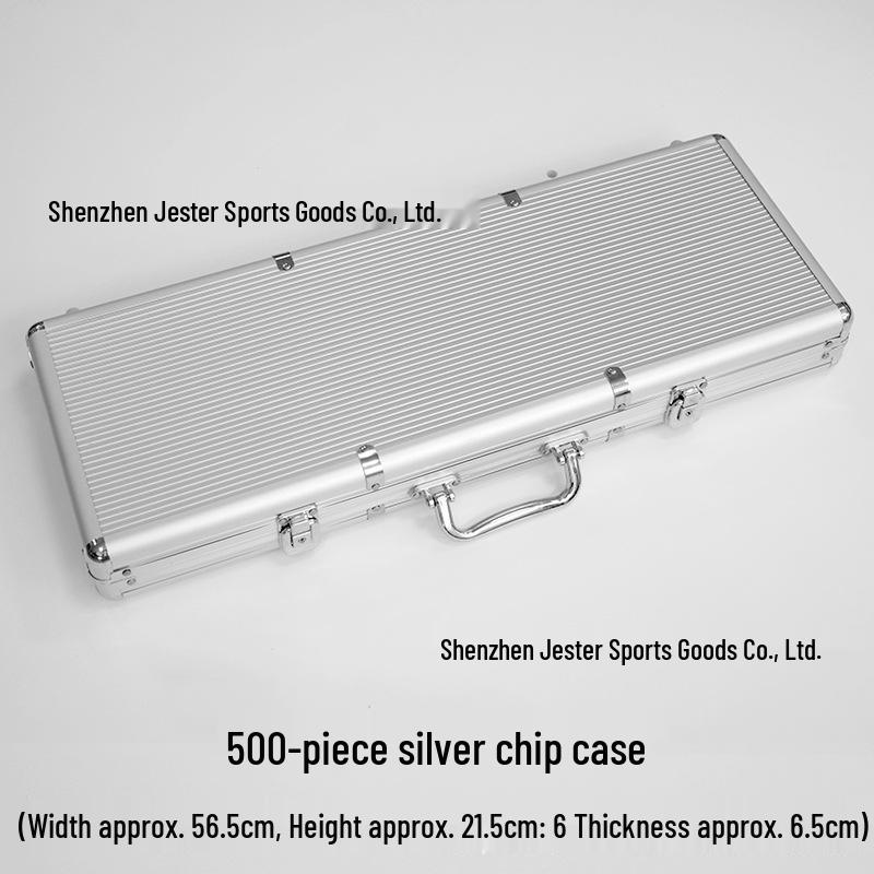 Black and Silver Aluminum Texas Hold'em Chip Storage Case