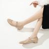  Vintage Mary Jane Single Shoes Oneword Buckle Strap Flat Heel Women's Work Daily Commuter Shoes Women's Shoes