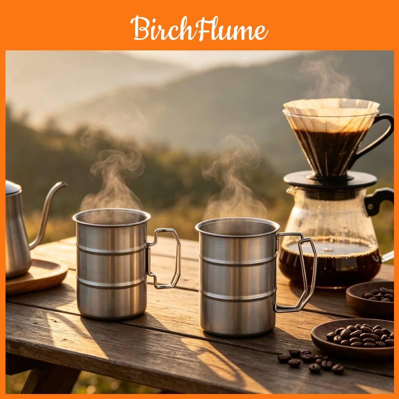 304 Stainless Steel Beer Cup Portable Camping Outdoor Water Mug With Cold Retention For Hiking