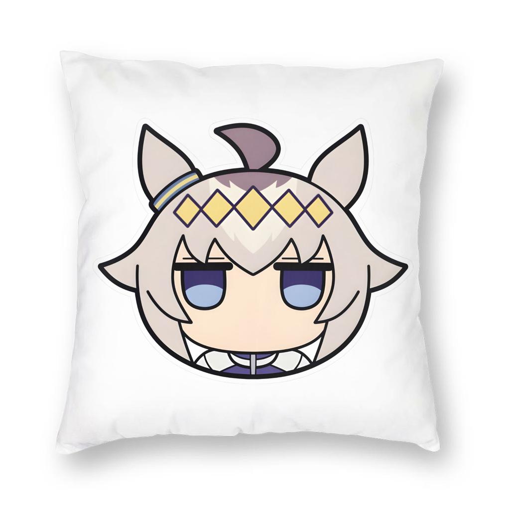 Oguri Cap Ogurizilla WARNING Chibi Fanmade Pillowcase Cushion Cover Decorative UmaMusume Pillow Case Cover Living Room Square