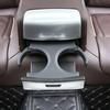 3Pcs ABS Chrome Car Interior Rear Armrest Water Cup Holder Trim Strips Decoration Auto Accessories For BMW G30 5 Series 2018-21