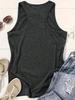 Floral Print Sleeveless Round Neck Women's T-Shirt Pullover Vest for Spring/Summer