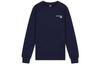 Athleisure Crew Neck Fleece Lined Pullover Knitted Fabric Sweatshirt Winter Men's Dark Blue MT03911-PGM