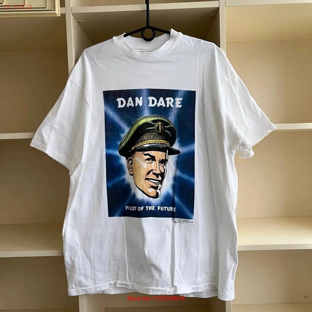 Rare Vintage 1993 Dan Dare Comic T Shirt Pilot of the Future vintage Washed designer clothes Versatile streetwear Slightly