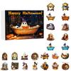 For Christmas Tree Halloween Countdown Calendar 24Pcs 2D Acrylic Ghost Ornaments Spooky Advent Calendar Halloween Ghost Calendar