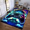 Gaming Controller Pattern Carpet with Neon Style and Vibrant Colors Suitable for use as an anti-slip for living room bedroom sofas