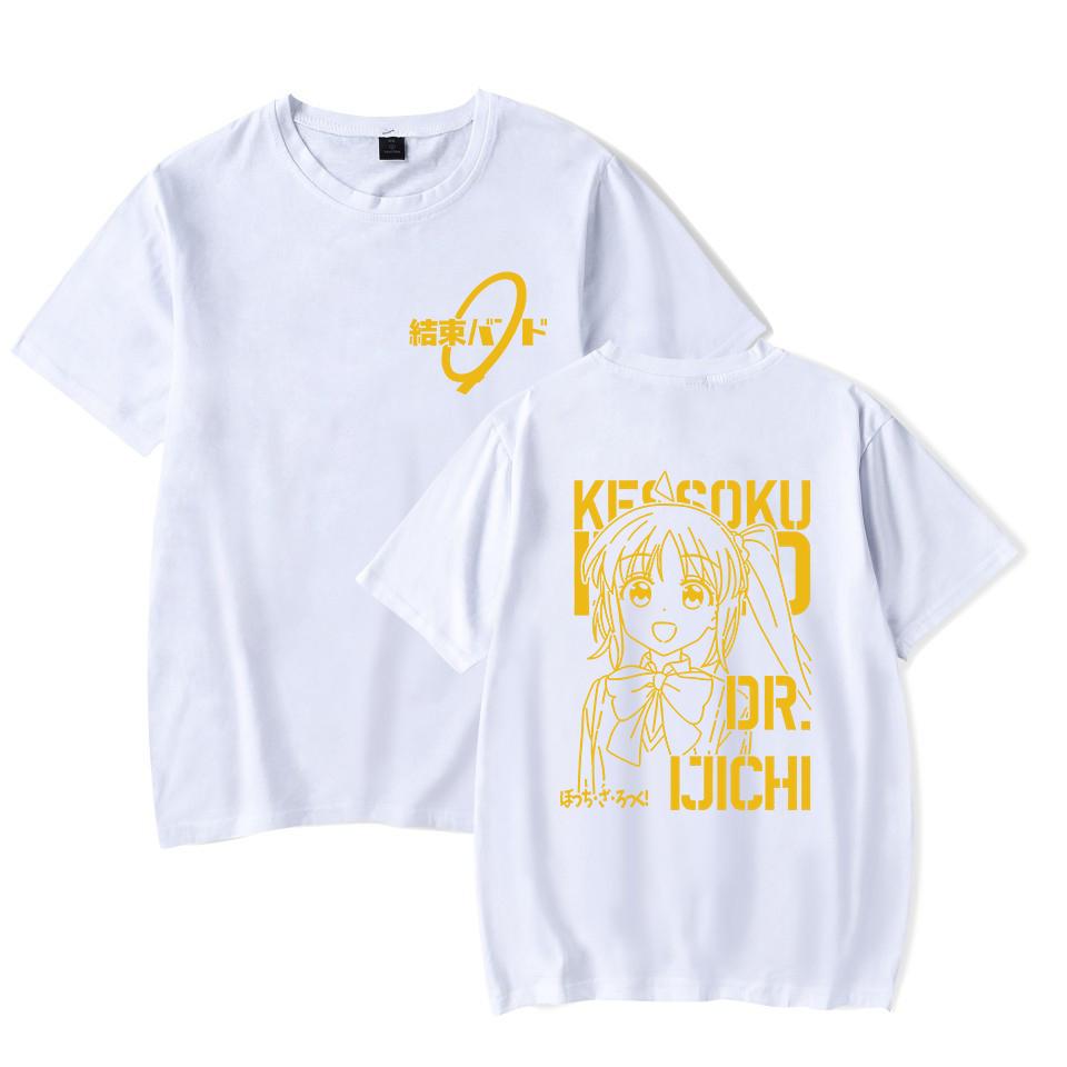 Anime Tshirt Bocchi the Rock Print Commemorative Shirt Round Neck Short Sleeve Summer Tees Lightweight Soft Comfortable Unisex