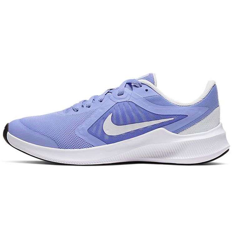 Nike Downshifter 10 Comfortable Shock Absorption Non-Slip Wear-Resistant Breathable Low-Top Running Shoes Kids Sneakers Blue White CJ2066-500