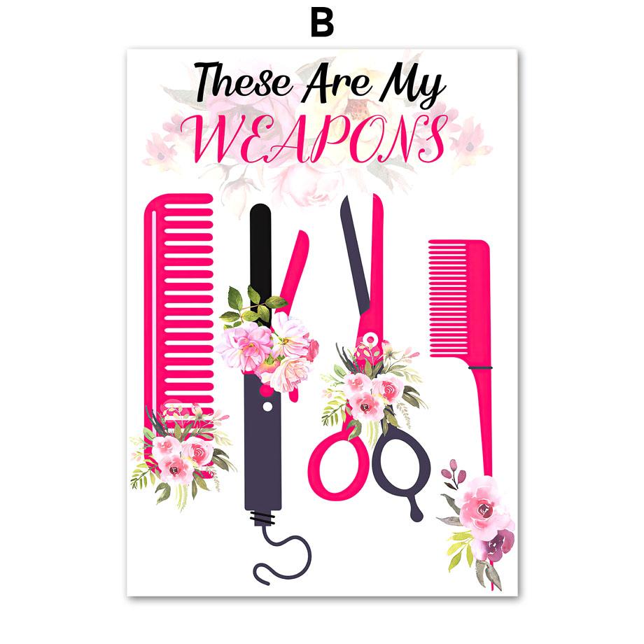 Nail Polish Posters And Prints Manicure Tech Gift Spa Wall Art Hair Canvas Painting Floral Wall Pictures Beauty Salon Room Decor