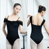 Stretchable Dance Leotard For Ballet Shows Breathable Polyester Ballet Practice Wear Containing Graceful Mesh Patterns