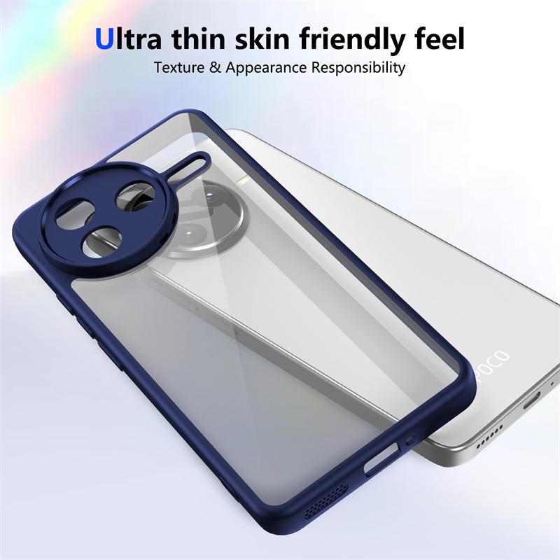 Hülle Für Xiao Poco F7 Pro Hülle Klar Stoßfest Hart PC Rückseite für Poco F7 Ultra PocoF7 Pro F7Pro Weicher Rahmen Schutzhülle