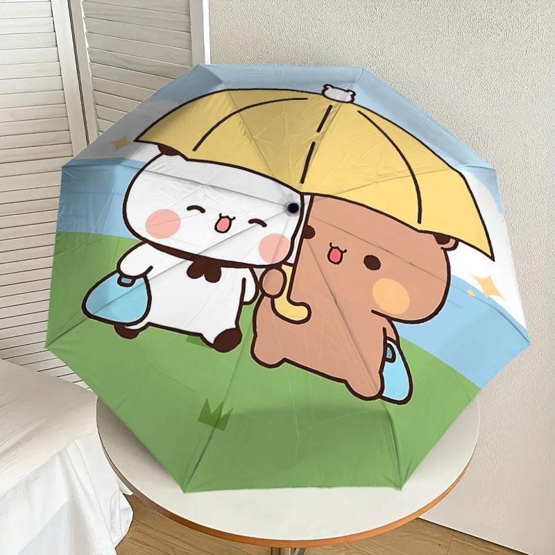 1PC Bear Umbrella Umbrella-8-Rib Reinforced Portable Folding Travel Suitable for All Seasons Outdoor Daily Use-H0323