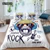 Orangutan Duvet Cover Cute Monkey Bedding Set Polyester Tropical Botanical Animal Print Comforter Cover