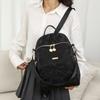 PU-ryggsäck i enfärgat damresväska skolväska