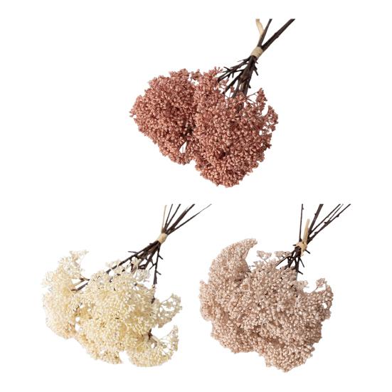 6 Bundles Artificial Aglaia Odorata Branch Realistic Fake Fruits Berries Stem for Home Office Indoor Flower Arrangement Wedding Party Centerpiece