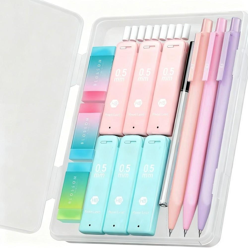 16pcs 0.5/0.7mm Mechanical Pencil Set HB Drafting Pencils Kit Automatic Pencils School Office