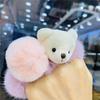 Plush Bear Hair Ropes Furry Ball Hair Scrunchies Cute Cartoon Hair Bands Durable Cute Lovely Elastic Hair Bands