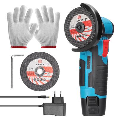 Mini Angle Grinder, 19500rpm Electric Grinding Tool Mini Grinder Handheld Cutter,with 1pcs 12V 3600mAh