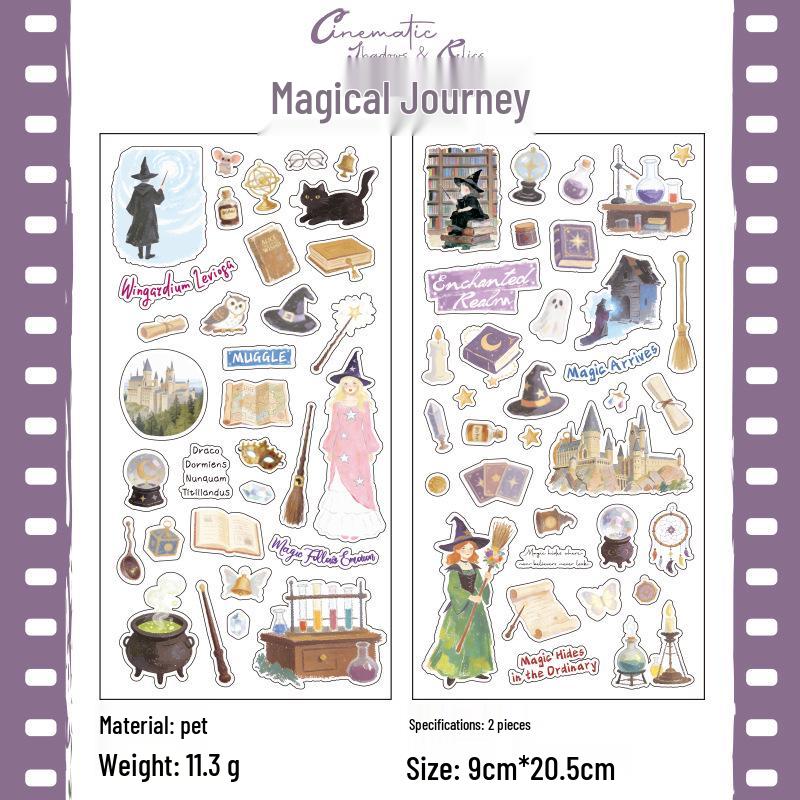 Yu Xian Light and Shadow Landscape Stickers: Creative American Style for Journal DIY & Collage