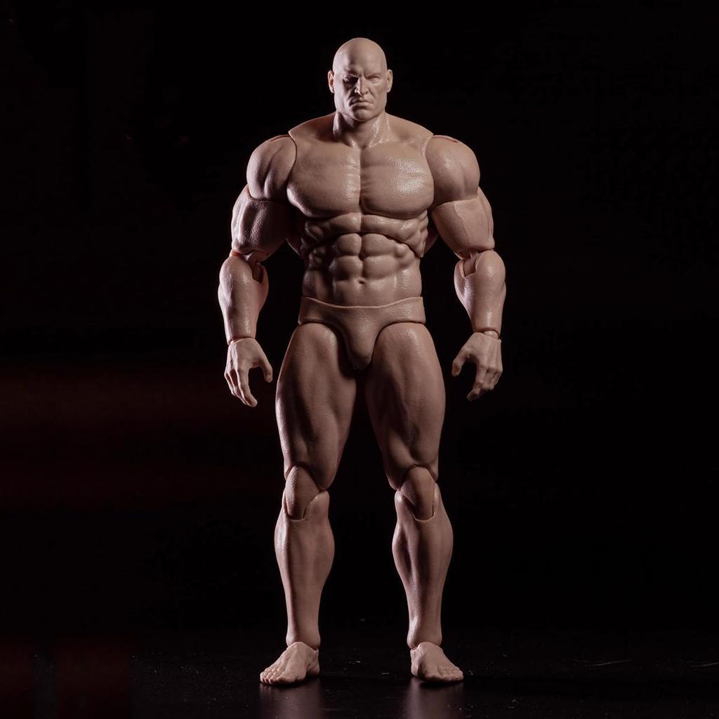 1/12 Scale Male Action Figure, 6-Inch Super Flexible and Powerful Muscle Man Figure, Cartoon Character Body Series