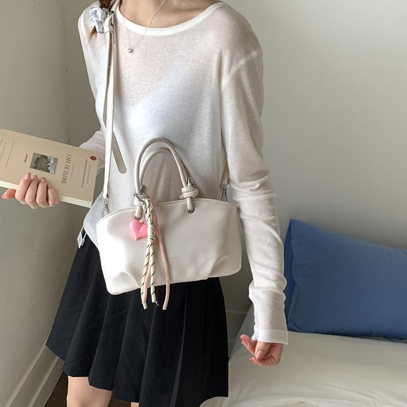 Fashion Pu Simple Handbag With Single Strap And Zipper Closure For Wear Daily