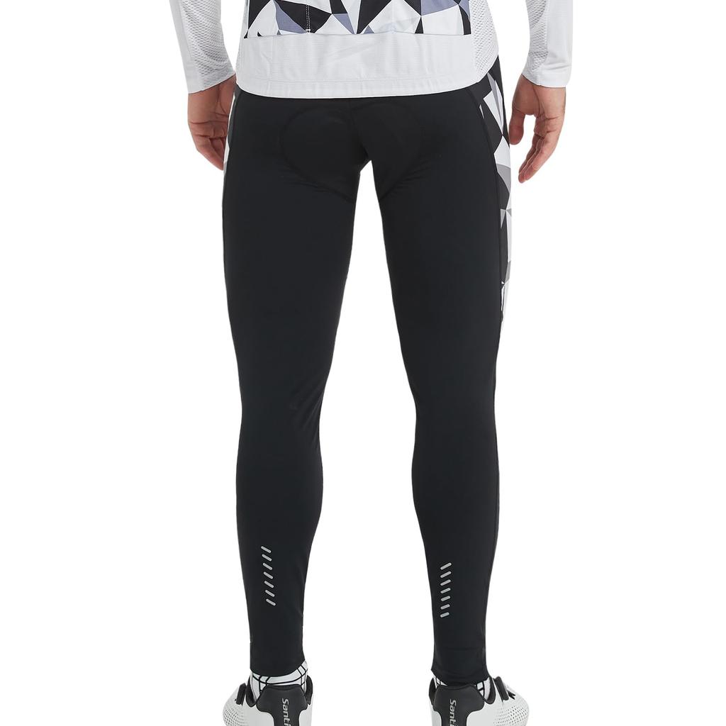Santic Men's Dreamland Cycling Tights, Padded Cycling Pants, UV Protection, White, Size 3XL