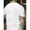 Europäische Größen Herren Sunset Kokospalme Letter Print Rundhals T-Shirt, Sommer Outdoor Sport Kurzarm