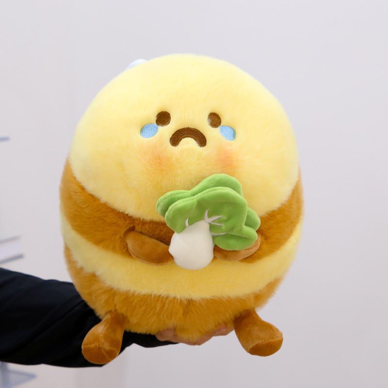 Cute Creative Bee Plush Toy Soft Pp Cotton Stuffed Animal Doll For Kids 20cm