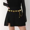 Vintage Oval Craved Waist Chain for Women Retro Style Belt Chains Body Jewelry Gifts