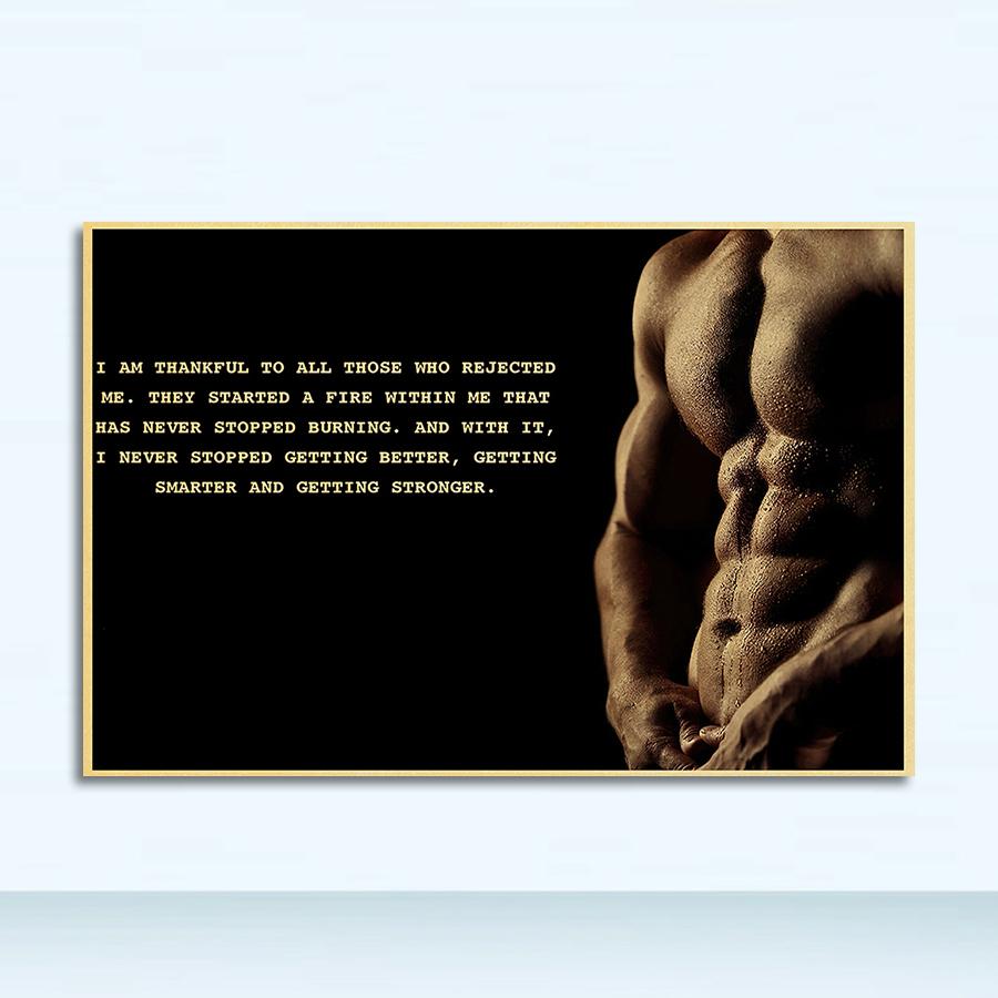 Umelecká maľba Retro plagát Nástenná výzdoba domova Rôzne kreslené formy Fitness Bodybuilding Muscle