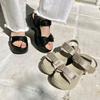 Oriental Traffic Sports Sandals with Platform Comfortable to Walk and Double Available in Plus and Small Sizes 42207 Black Women's Soles, in,