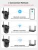New EU 4K 4/8MP WiFi Indoor Surveillance Camera Dual Lens 4x Digital Zoom AI Human Detection Outdoor Waterproof Security PTZ IP Camera ICSEE