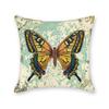 Hug Literary Retro Butterfly Flower Print Pillow Home Bedroom Sofa Decorative Cushion Cushion Cover