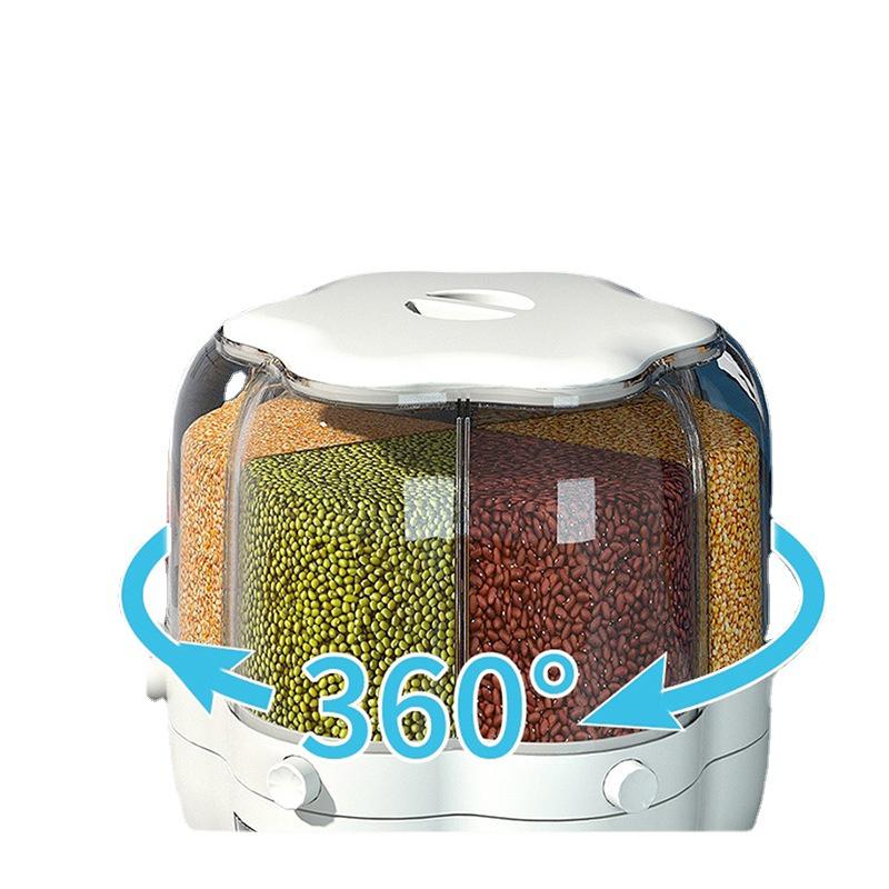 Large Capacity Rotating Rice Storage Container - Moisture & Insect Proof
