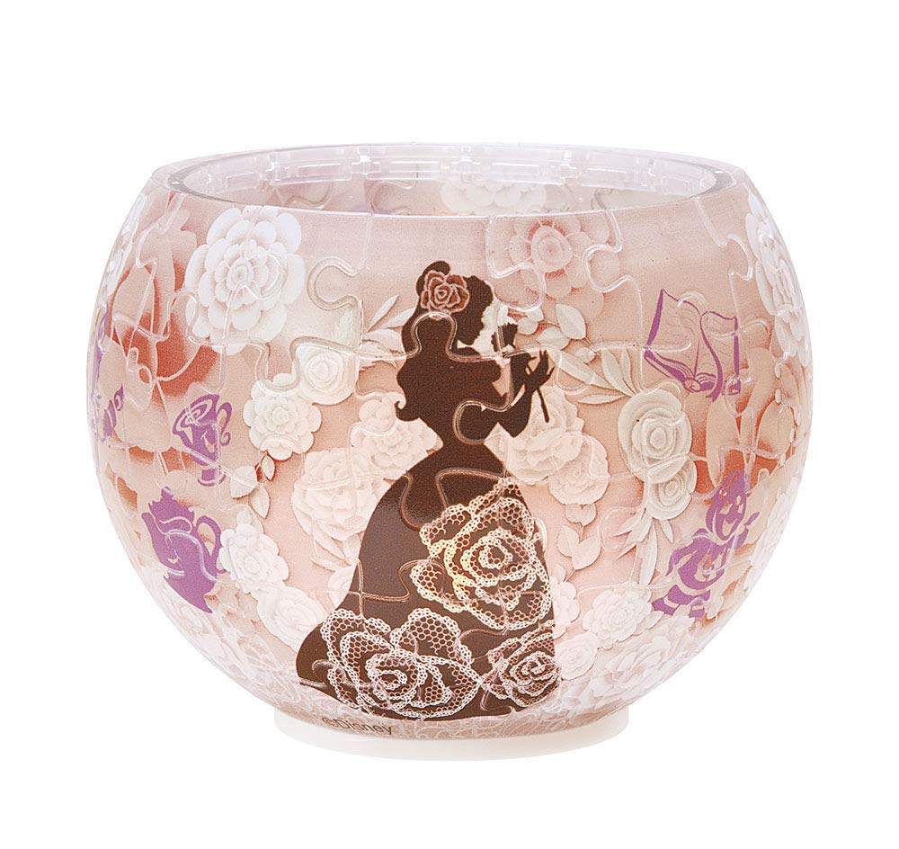 80 Piece Jigsaw Puzzle Silhouette - Beauty and the Beast - [Lampshade Puzzle]