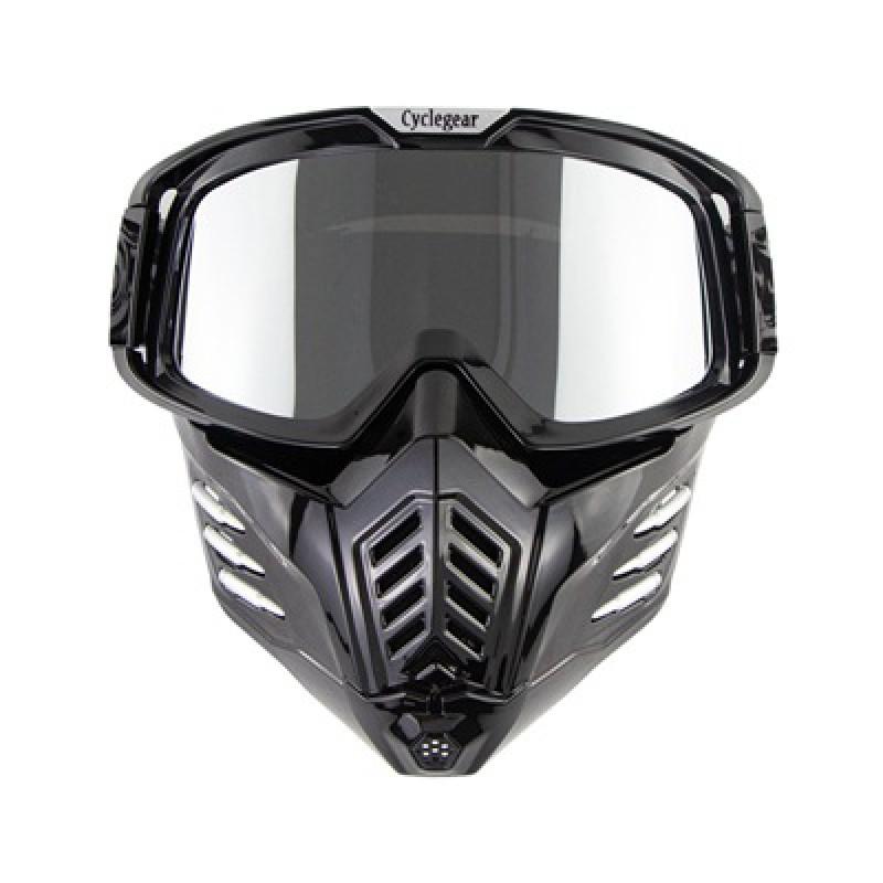 CG18 Retro Kugel-Stil Dual-Use Motorrad Brillenhelm Visier Off-Road ATV Dirt Bike Fahren