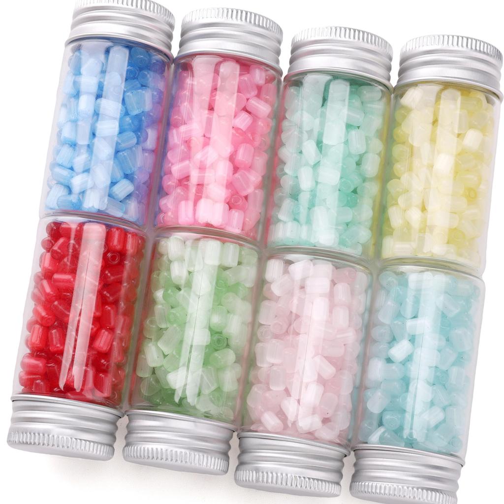 60Pcs Glass Seed Beads Cat Eye Jujube Shaped Beads DIY Bracelet Necklace For Jewelry Making Accessories